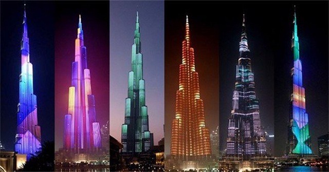 chiếu sáng mỹ thuật burj khalifa