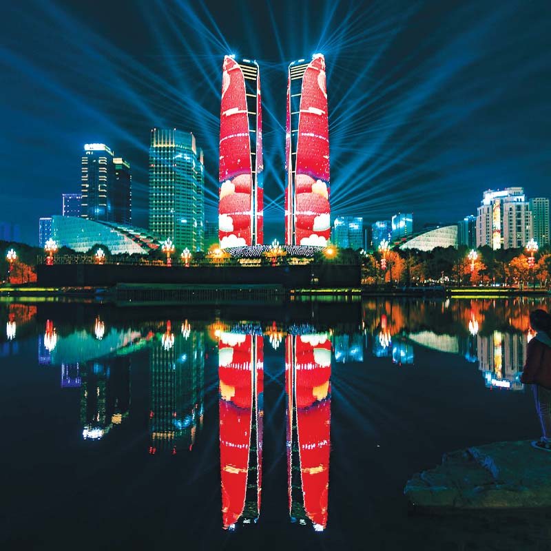 Led dùng để trang trí tòa nhà