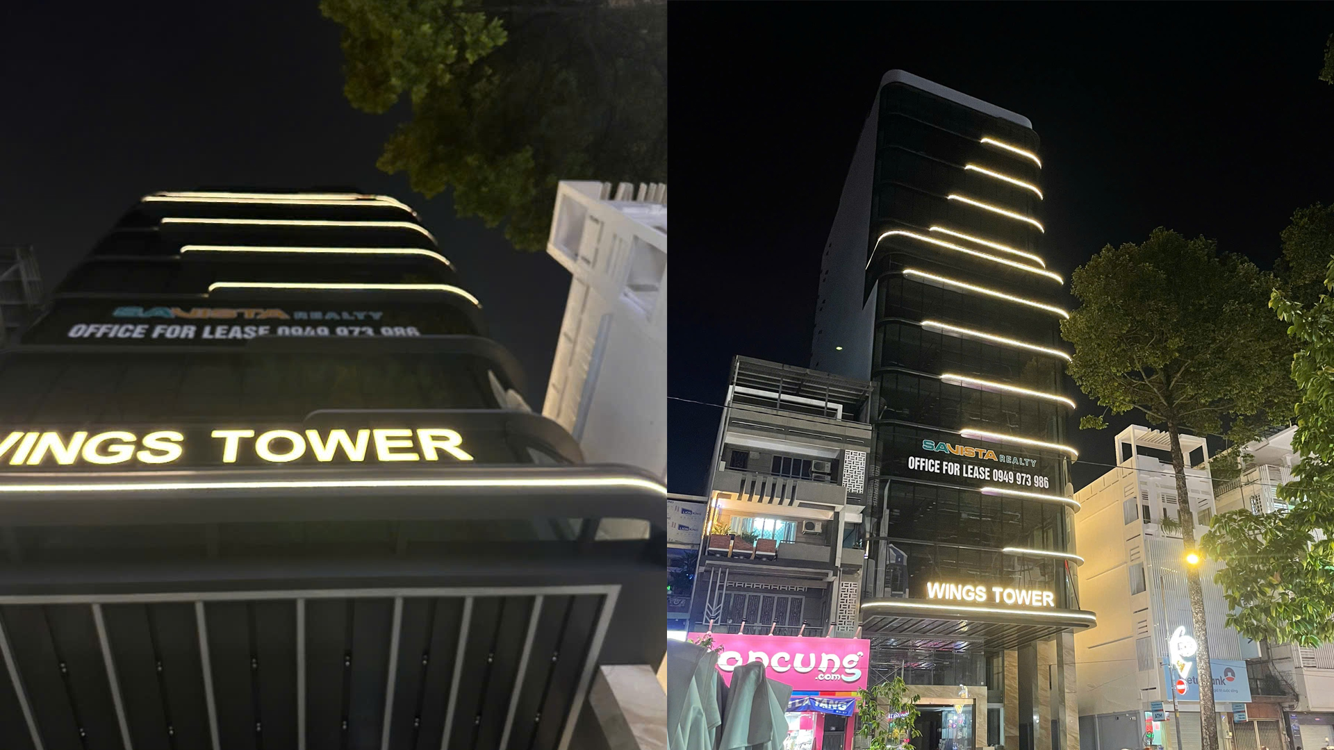 Facade Lighting Wings Tower
